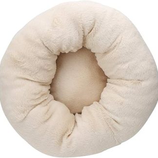 Универсальный плюшевый коврик для домашних животных, зимний теплый спальный матрасик для собак, кошек и щенков, круглая подушка-гнездо, износостойкая лежанка для животных на холодных полах, светло-коричневый.