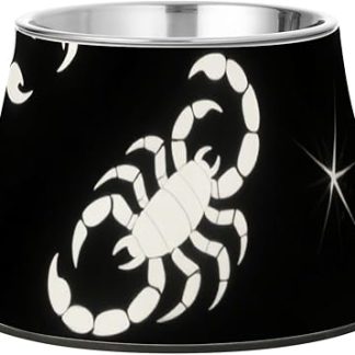 Миска для воды Constellation Black and White Dogs Water Bowl Non-Slip Stainless Steel Cat Feeding Bowls for Medium Dogs Whiskers Friendly Platos para perros