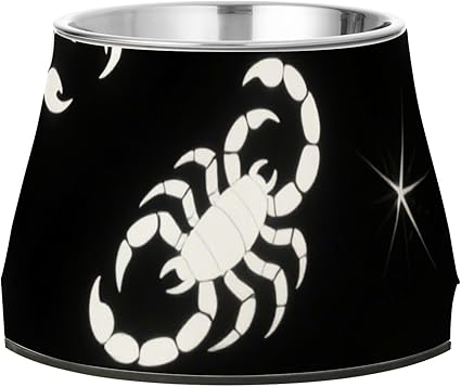 Миска для воды Constellation Black and White Dogs Water Bowl Non-Slip Stainless Steel Cat Feeding Bowls for Medium Dogs Whiskers Friendly Platos para perros