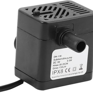 Сменный водяной насос для фонтанчиков для домашних животных производительностью 130 л/ч для кошек и собак, сверхтихий, прочный, съемный для легкой очистки.