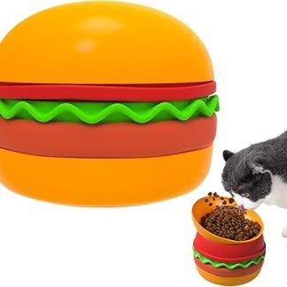 Игровой коврик и корм для домашних животных | Кормушка для собак, предотвращающая поедание корма, медленная кормушка для гамбургеров, интерактивный нескользящий диспенсер для лакомств |