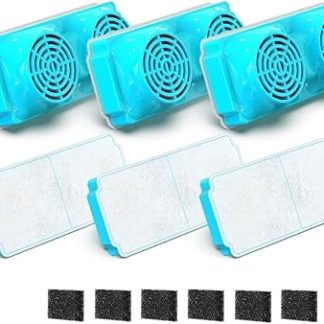 Сменный фильтр для беспроводной поилки для кошек объемом 108 унций/3,2 л, подходит для поилок из нержавеющей стали объемом 6+6 унций.