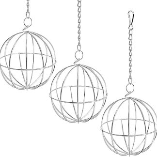 Шариковая кормушка из нержавеющей стали, 3 шт., подвесная кормушка для кроликов, морских кроликов, складная, легкая, регулируемая.