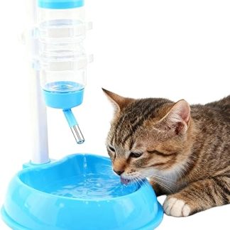 Автоматический поилка для кошек с регулируемой по высоте поилкой – герметичная и регулируемая по высоте, подходит для мелких животных, таких как белки, кролики, ежи.