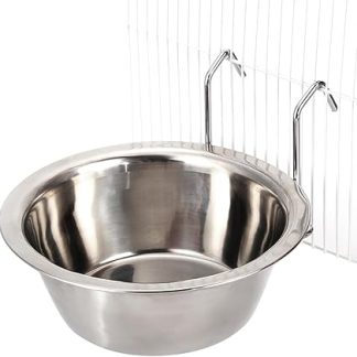 Миски для собачьих клеток | Диспенсер для воды из нержавеющей стали с защитой от пролития - Подвесная кормушка для домашних животных, портативная миска для кормления собак дома, в питомнике