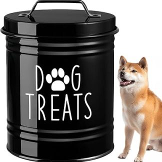Металлический герметичный контейнер для хранения корма для домашних животных с ручкой и крышкой, для лакомств и угощений для питомцев.