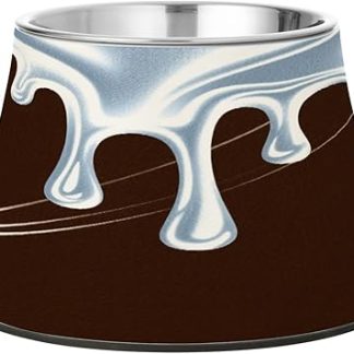 Эстетичное искусство: красочные миски для воды и еды для домашних животных с подставкой. Миска для кормления кошек, которые медленно едят.