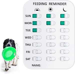 Наклейка-напоминание о кормлении домашних животных Zerodis, магнитная наклейка-напоминание о кормлении собак, ежедневные инструкции по кормлению щенка, собаки или кошки, таблица с указанием количества корма для домашних животных (#1)