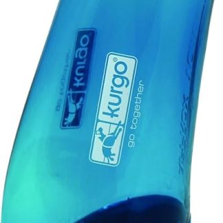 Бутылка для воды и миска Kurgo Gourd, 2 в 1, дорожная бутылка для воды для собак, съемная миска, без бисфенола-А, объем 750 мл, прибрежный синий.