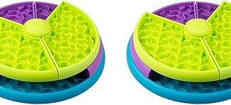 2 миски для медленного кормления собак, 3 яруса, уменьшают скуку и тревожность у собак, интерактивная нескользящая кормушка для собак.