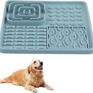 Силиконовый коврик для вылизывания собак, 19 x 19 см, для кормления домашних животных йогуртом, нескользящий коврик для миски, легко чистится, маленький, портативный.