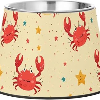 Миска для корма для собак в виде крабов с подставкой, из нержавеющей стали, для медленного кормления собак, удобное кормление.