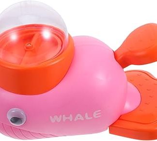 Интерактивный диспенсер для лакомств ifundom для игрушки Puzzle Whale, вращающаяся кормушка для медленного кормления с кнопкой, для маленьких и средних собак, прочный ABS-пластик, розовый.