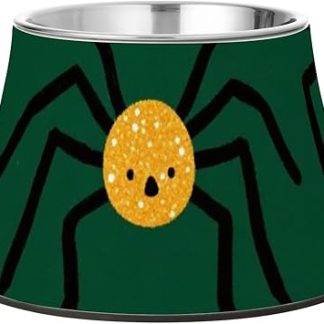 Счастливого Хэллоуина! Паук, зеленые миски для собачьего корма, модернизированная подставка из нержавеющей стали для средних собак, средство от усов, Platos para perros para comer lento