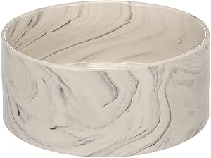 Круглая миска для кормления и поения Flamingo Baron, серая, 18 x 7,5 см, 1200 мл.