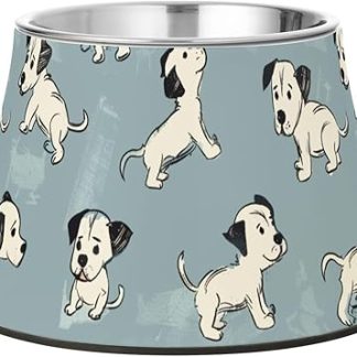 Простая и симпатичная миска для собак с подставкой, изготовленная из нержавеющей стали, для медленного кормления собак.