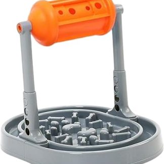 Интерактивные игрушки, миска для медленного кормления собак, игрушки-головоломки для дрессировки щенков и кошек, оранжевые.