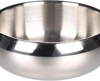 Миска для собак Flamingo Muna, 370 мл - нержавеющая сталь - нескользящая поверхность - можно мыть в посудомойке - 12 см x 5 см x 13 см