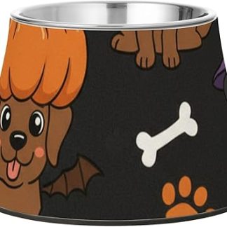 Усовершенствованная миска для воды в виде тыквы для лабрадоров на Хэллоуин, улучшенная миска из нержавеющей стали для кормления собак, кошек, кроликов и птиц. Удобная миска для кормления собак.