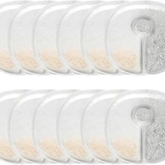 Фильтр для кошачьего фонтана | Тройная фильтрация для домашних животных, набор из 12 фильтров для собачьего фонтана - для повседневного использования дома и в дороге, сталь.