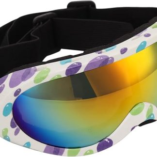 Dog Sunglasses Dog Goggles, Dust Winproof Pet Glasses for Dogs Eyes Wear for Medium or Large Dog (White Frame)