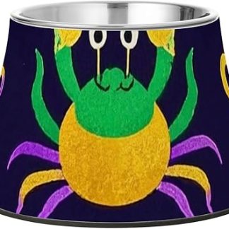 Карнавальное украшение: Миска для собак в форме краба, зеленая, фиолетовая, золотая, из нержавеющей стали, для кошек, для любимого питомца, для облегчения оттопыренных усов.