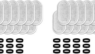 48 сменных фильтров для фонтанов из нержавеющей стали с активированным углем.