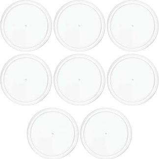 8 шт. Крышки для банок, белые, моющиеся, для консервов, для хранения корма для собак (диаметр: 10 см)