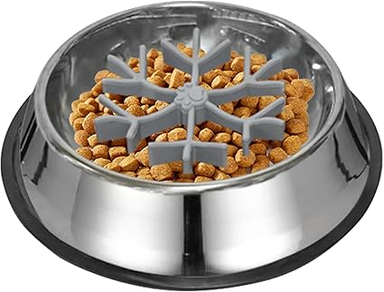 Миска для медленного кормления собак, миска против удушья, силиконовая кормушка из нержавеющей стали, для здорового питания, для собак, щенков, домашних животных, кошек, для кормления водой.