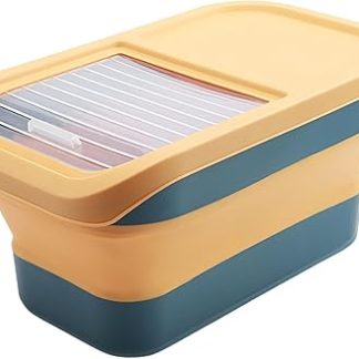 Контейнер для хранения собачьего корма - складной контейнер с откидной крышкой и колесиками, для кухни, дома, путешествий.