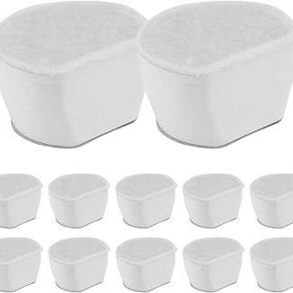 Фильтр для поилки для кошек - многослойный фильтр глубокого заполнения, 12 штук, обеспечивает поглощение запахов, поддерживает чистоту воды, предотвращает засорение, аксессуар для поилки.