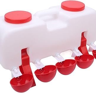 Автоматическая поилка для кур Acouto Automatic, прочная, изготовлена ​​из высокопрочного материала, полуавтоматическая поилка для птицы с 10 поилками, идеально подходит для уток и кур.