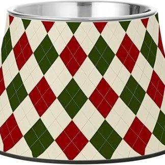 Модные миски для кормления собак в клетку «Буффало» с нескользящей поверхностью из нержавеющей стали для кошек средних пород. Удобное кормление.