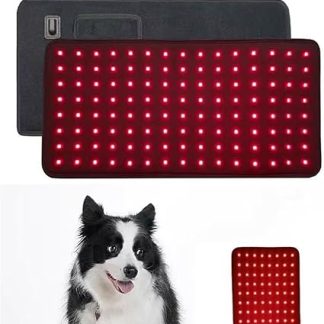 Пояс для светотерапии красным светом для домашних животных, 120 инфракрасных светодиодов для облегчения боли и ухода за ранами у собак, кошек и лошадей.