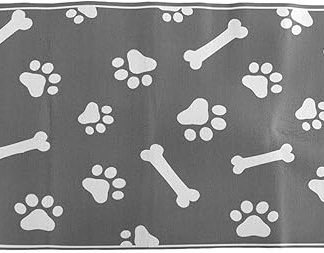 Диатомитовый коврик для кормления собак, 30 x 50 см - впитывающий напольный коврик для мисок с едой.