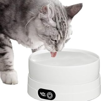 Автоматическая подогреваемая миска для собак - 4-ступенчатая регулировка температуры, термопластина для воды, электрическая миска для питья для маленьких, средних и крупных питомцев.