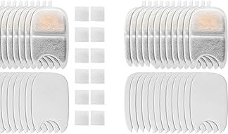 24 комплекта сменных фильтров и губок для фильтра для кошачьего фонтана объемом 135 жидких унций/4 л. Фильтр тройной фильтрации для фонтана для домашних животных.