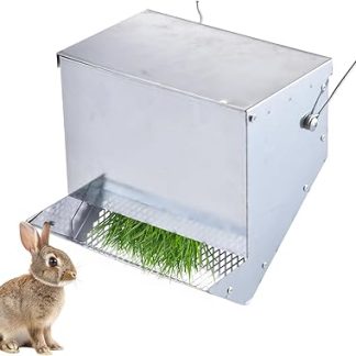 Автоматическая кормушка для кроликов в клетках | миска с крышкой, кормушка для кроликов - для содержания мелких животных в помещении и на открытом воздухе, для хомяков, хорьков, птиц и