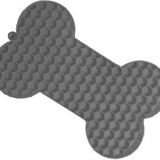 Универсальная подстилка для медленного кормления, легко моющаяся, гибкая силиконовая подстилка для вылизывания собак в помещении (серая)