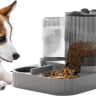 Автоматическая кормушка для кошек, большая миска 2 в 1, поилка и дозатор корма для кошек - подходит для кошек мелких и средних пород, для дома, квартиры, гостиной, спальни.
