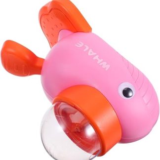 Интерактивный обучающий диспенсер для лакомств с кнопкой и вращающейся формой кита, медленная кормушка для щенков для приучения к туалету.