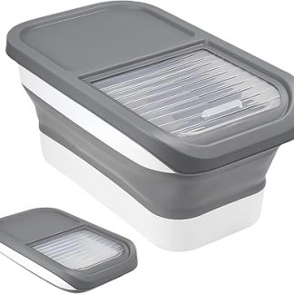 Контейнер для хранения собачьего корма, коробка для лакомств с крышкой, складной контейнер для корма для собак и кошек, для путешествий, квартиры, кемпинга, хранения.