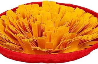 Желтое моющееся тренировочное одеяло, интерактивная круглая подстилка для обнюхивания и кормления, а также разноцветные игрушки для жевания для собак, 1 шт., игрушки для собак