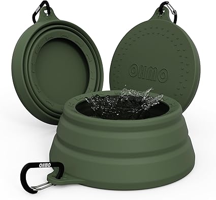 Складная миска для собак OHMO, большая, с защитой от опрокидывания, широким основанием, узким горлышком, дорожная миска для собак, меньше брызг, портативная миска для домашних животных, для путешествий.