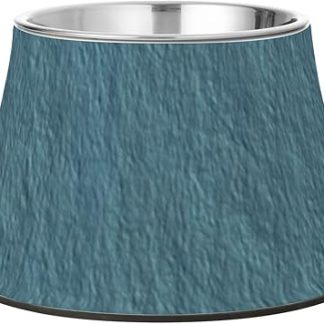 Приподнятые миски для корма и воды для домашних животных с текстурой льна, сине-зеленого цвета, из нержавеющей стали, для собак, кошек, кроликов и птиц, безопасные для усов.