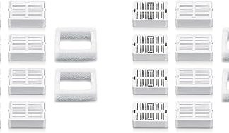 20 сменных фильтров для кошачьего фонтанчика, для керамического фонтанчика для питья домашних животных, нержавеющая сталь.