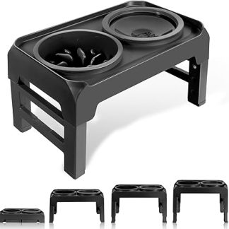 Подставка для мисок для собак, 4 регулируемые высоты, подставка для мисок с дозатором медленного потока, набор мисок для еды и воды, регулируется по высоте на 8 см, 22 см, 25 см.