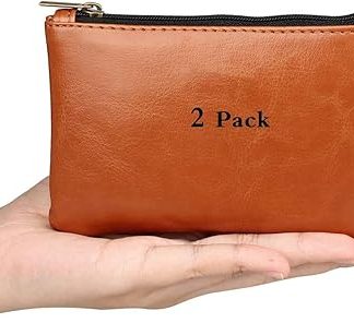 Автоматическая кормушка для корма для домашних животных, чехол для табака с застежкой-молнией - кожаный чехол для табака, простой дизайн с резиновой подкладкой для сохранения свежести, модель большой вместимости.