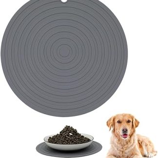 Коврик для вылизывания собак, круглый силиконовый коврик, коврик под миску, силиконовый коврик для кошек - подходит для средних и маленьких питомцев.