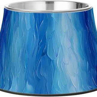 Миски для корма для собак с синим градиентом, приподнятые миски из нержавеющей стали для медленного кормления собак, миски для кормления, способствующие уменьшению усталости.